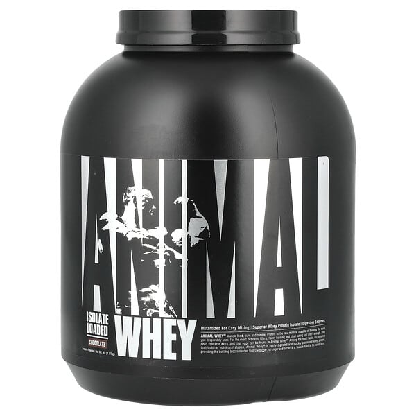Animal Isolate Loaded Whey Protein Powder, Chocolate, 4 lb (1.81 kg)