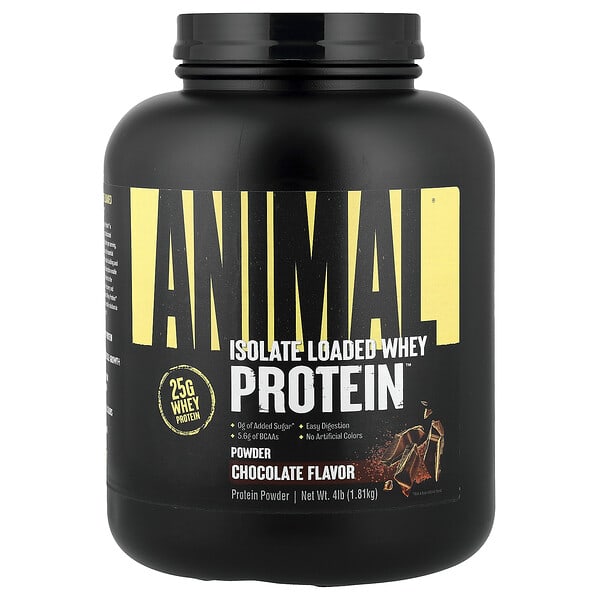 Animal, Isolate Loaded Whey Protein Powder, Chocolate , 4 lb (1.81 kg)