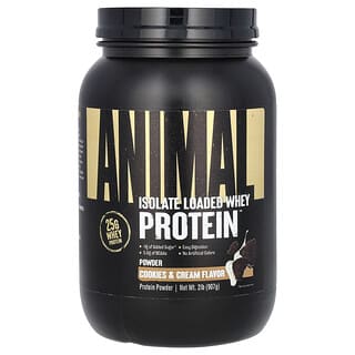 Animal, Isolate Loaded Whey Protein Powder, Isolate Loaded Whey Protein Powder, Molkenproteinpulver, Cookies & Cream, 907 g (2 lb.)