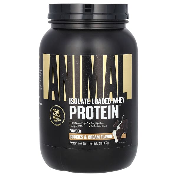 Animal, Isolate Loaded Whey Protein™ Powder, Cookies & Cream, 2 lb (907 g) — product photo 1