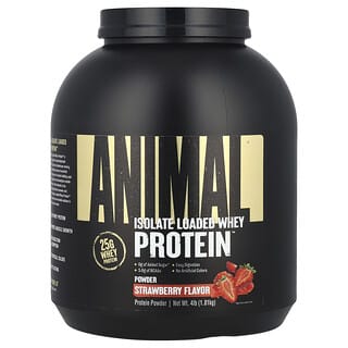 Animal, Aislado de proteína de suero de leche en polvo, Fresa, 1,81 kg (4 lb)