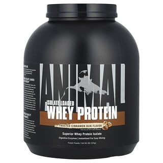 Animal, Isolate Loaded Whey Protein Powder, Frosted Cinnamon Bun, 4 lb (1.81 kg)