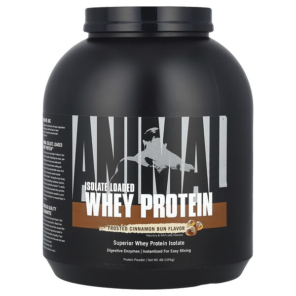 Isolate Loaded Whey Protein Powder, Frosted Cinnamon Bun, 4 lb (1.81 kg)