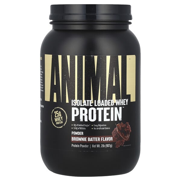 Animal, Isolate Loaded Whey Protein™, 브라우니 반죽, 907g(2lb)