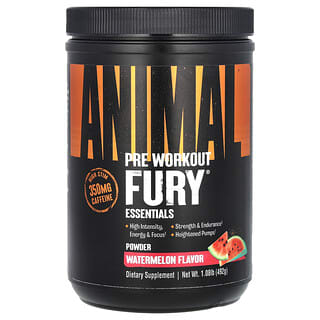 Animal, Preentrenamiento, Fury Essentials, Sandía, 492 g (1,08 lb)