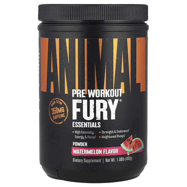 Animal, Fury®, Pre Workout, Watermelon, 1.08 lb (492 g)