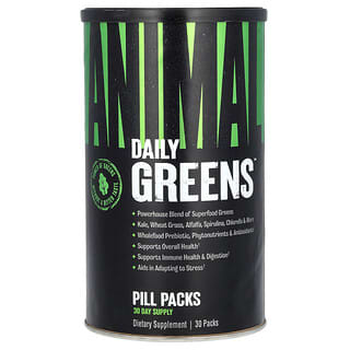 Animal, Daily Greens, таблетки в упаковке, 30 пакетиков