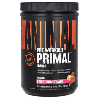 Animal, Primal Loaded, Pre Workout, Fruit Punch, 17.9 oz (507.5 g)