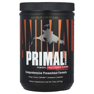 Animal, Primal Preworkout Powder, Fruit Punch, 17.9 oz (507.5 g)