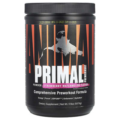Animal, Primal Pre-Workout Powder, Strawberry Watermelon, 17.9 oz (507.5 g)