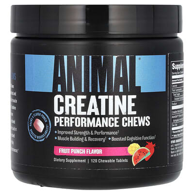 Animal, Creatine Performance Chewables, Fruit Mix, 120 Tablets