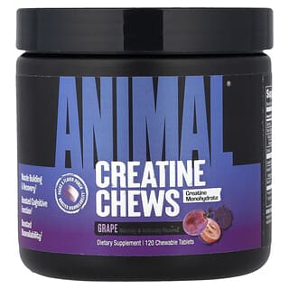 Animal, Creatine Performance Chews, Grape, 120 Chewable Tablets