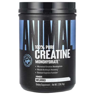 Animal, 100% Pure Creatine Monohydrate™ Powder, Unflavoured, 2.2 lb (1 kg)