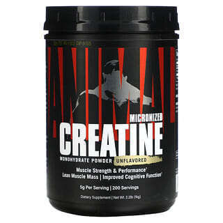 Universal Nutrition, Animal Micronized Creatine, Monohydrate Powder, Unflavored, 2.2 lb (1 kg)