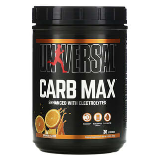 Universal Nutrition, Carb Max, восполнение гликогена и электролитов, апельсин, 632 г (1,39 фунта)