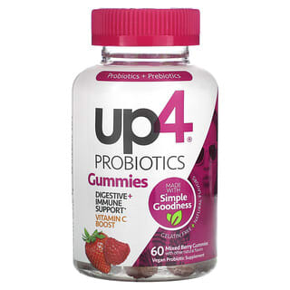up4, Жевательные мармеладки с пробиотиками, ягодное ассорти, 60 жевательных таблеток
