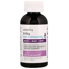 UpSpring, Baby, Iron + Immunity, Natural Fruit Flavor, 2 fl oz (60 ml) (Товар снят с продажи) 