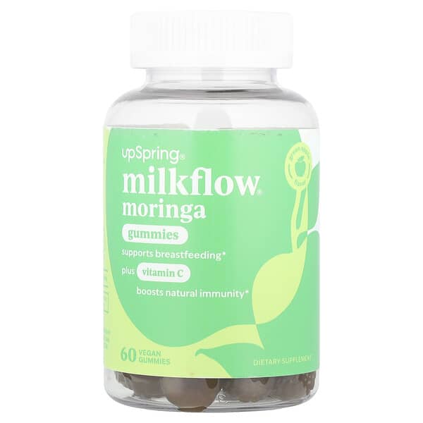 Milkflow®, Moringa Gummies Plus Vitamin C, Green Apple, 60 Vegan Gummies