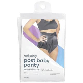 UpSpring, Post Baby Panty, High Waist, 1X/2X, Black, 1 Count