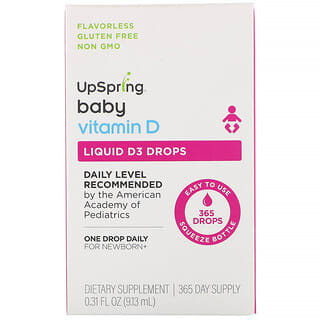 UpSpring, Baby, flüssige D3-Tropfen für Babys, Vitamin D, 9,13 ml (0,31 fl. oz.)