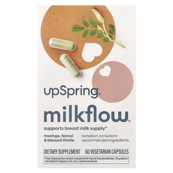 UpSpring, MilkFlow, 60 Vegetarian Capsules