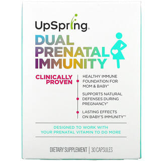 UpSpring, Suplemento inmunitario prenatal dual, 30 cápsulas