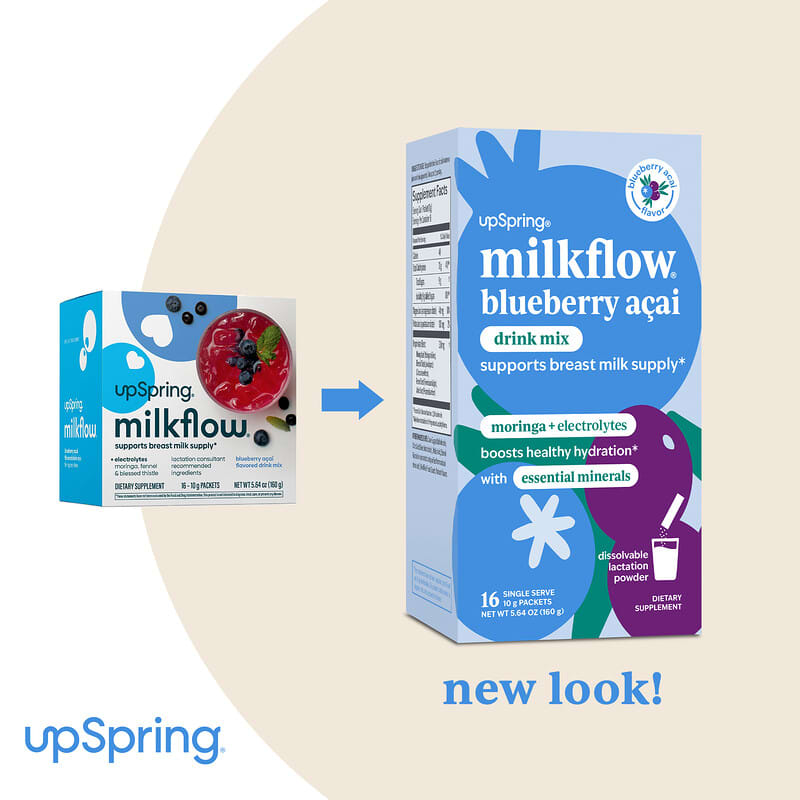 Milkflow®, Drink Mix, Blueberry Acai, 16 Single Serve Packets