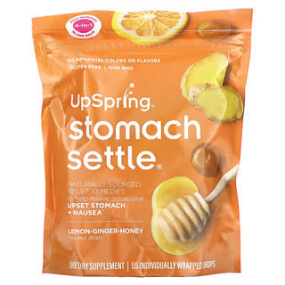 UpSpring‏, Stomach Settle, Lemon-Ginger-Honey, 55 Individually Wrapped Drops