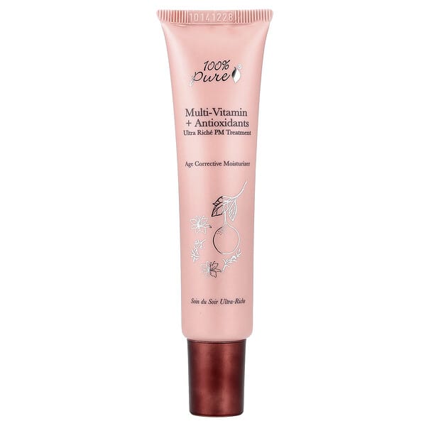 100% PURE, 종합비타민 + 항산화제 울트라 리치 PM 트리트먼트, 40ml(1.4fl oz)