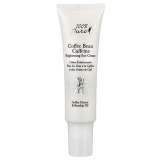 100% PURE, Coffee Bean Caffeine Brightening Eye Cream, Coffee Cherry & Rosehip Oil, 1 fl oz (30 ml)