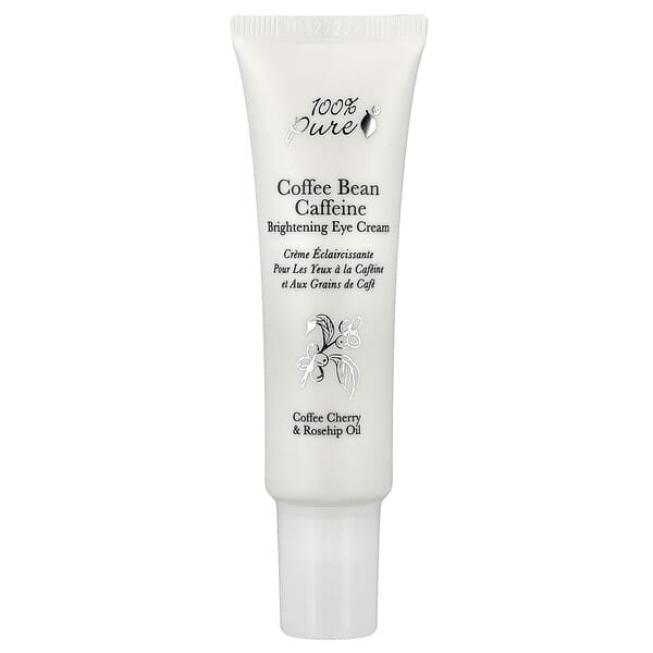 100% PURE, Koffiebonen cafeïne verhelderende oogcrème, 1 fl oz (30 ml)