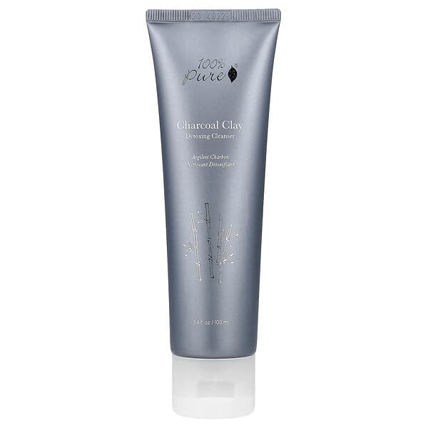 100% PURE, 숯 클레이 디톡스 클렌저, 100ml(3.4fl oz)
