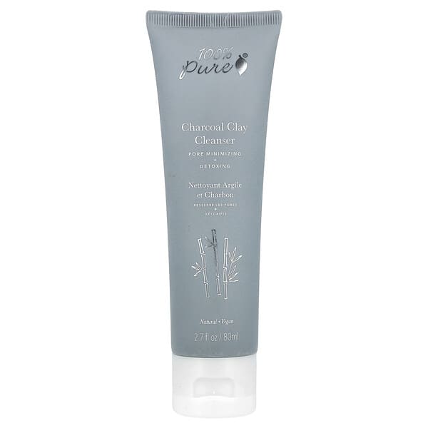 100% Pure, Charcoal Clay Cleanser, 2.7 fl oz (80 ml)
