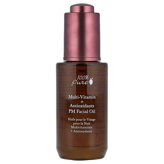 100% PURE, Multi-Vitamin + Antioxidants PM Facial Oil, 1 fl oz (30 ml)