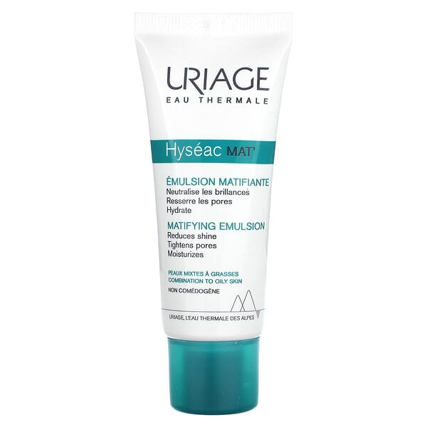 Uriage, Hyséac Mat, Matifying Emulsion, Combination to Oily Skin, 1.35 fl oz (40 ml)