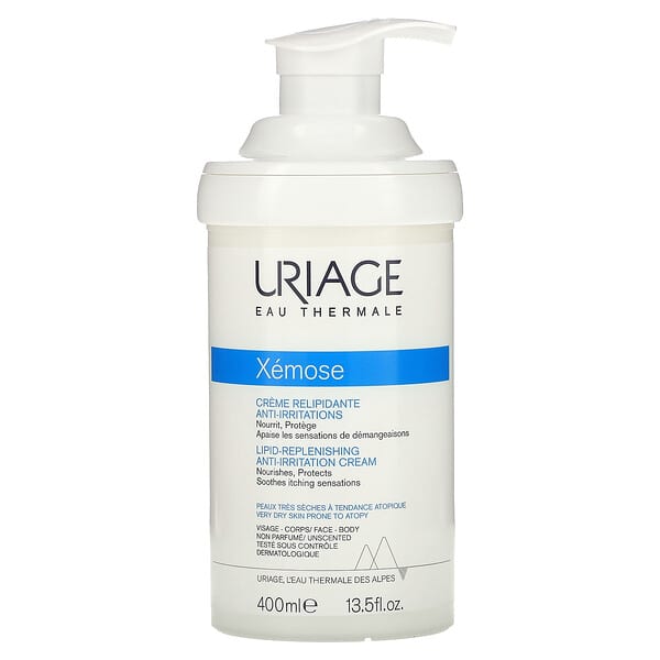 Uriage, Xemose, Lipid-Replenishing Anti-Irritation Cream, Unscented, 13.5 fl oz (400 ml)