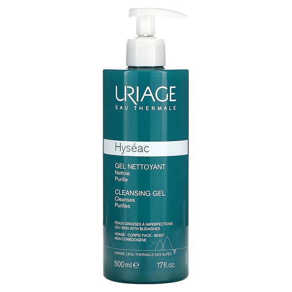 Uriage, EAU Thermale, Hyseac, Cleansing Gel, 17 fl oz (500 ml)