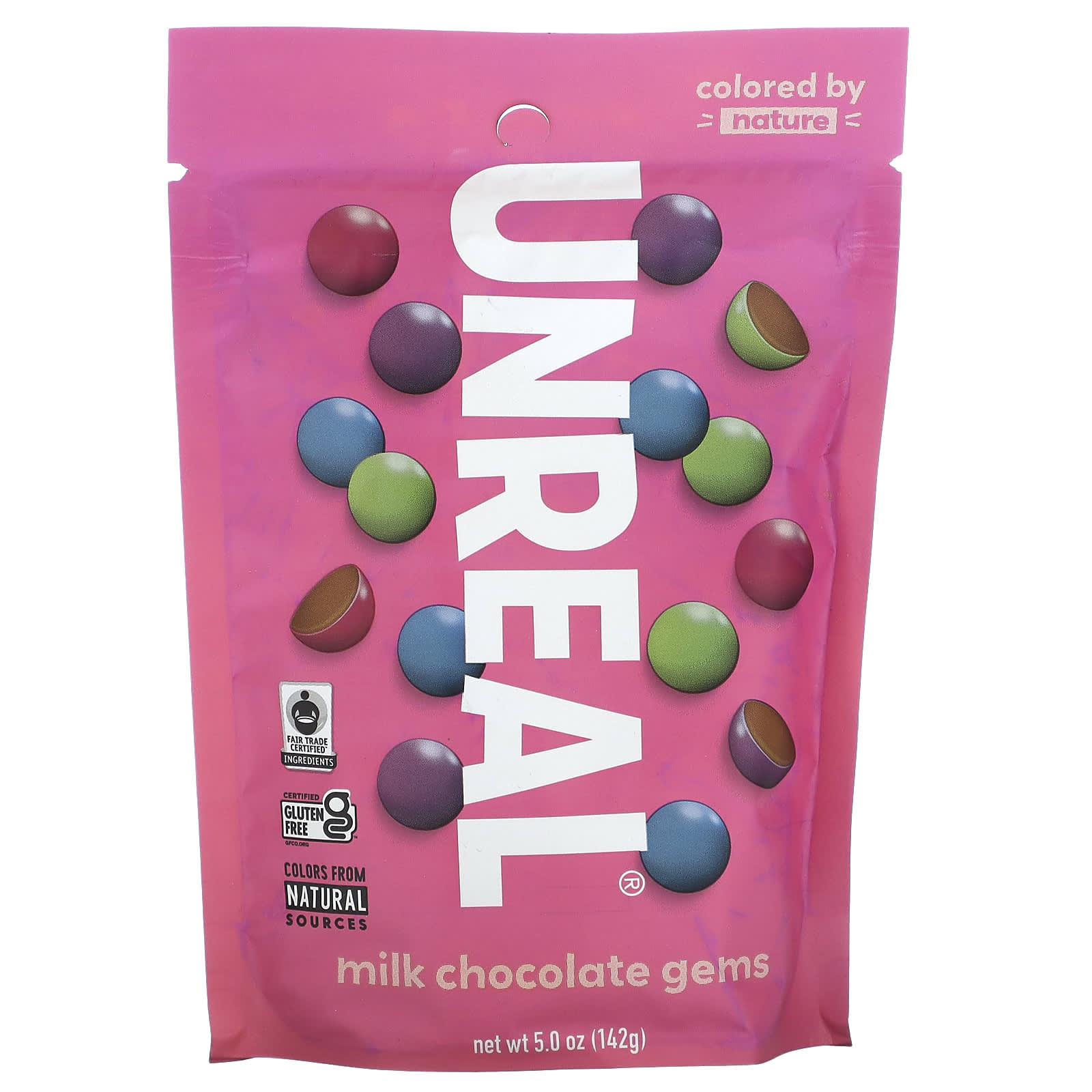 Unreal Milk Chocolate Gems 5 Oz 142 G