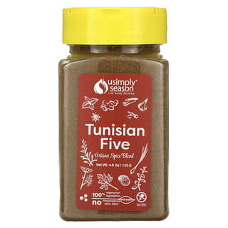 USimplySeason, Mezcla de especias artesanales, Cinco tunecinos`` 135 g (4,8 oz)