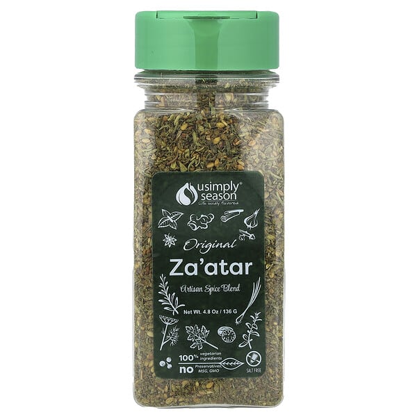 USimplySeason, Artisan Spice Blend, 오리지널 자타르, 136g(4.8oz)