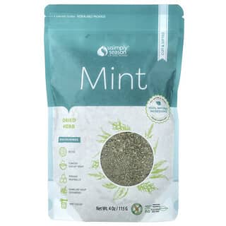 USimplySeason, Hierbas deshidratadas, Menta, cortadas y tamizadas`` 113 g (4 oz)