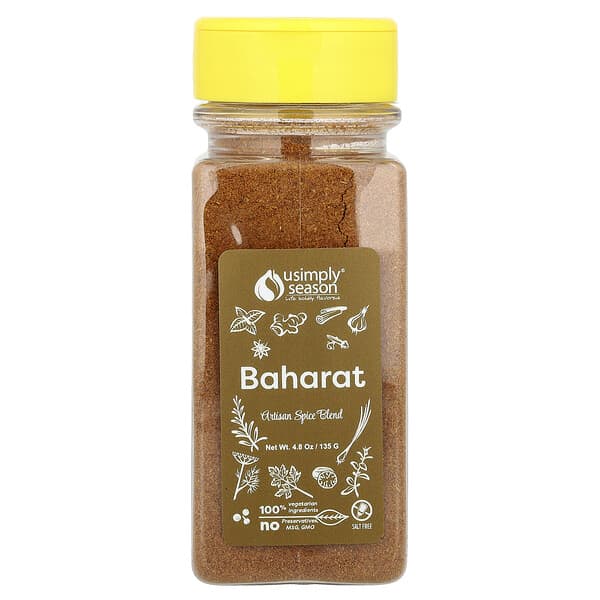USimplySeason, Artisan Spice Blend, 바하라트, 135g(4.8oz)
