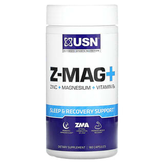 USN, Z-Mag + Zinc, Magnesium, Vitamin B6, 180 Capsules