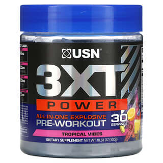 USN, All-In-One Explosive Pre-Workout, Tropical Vibes, 10.58 oz (300 g)