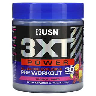 USN, All-In-One Explosive Pre-Workout，Tropical Vibes，10.58 盎司（300 克）