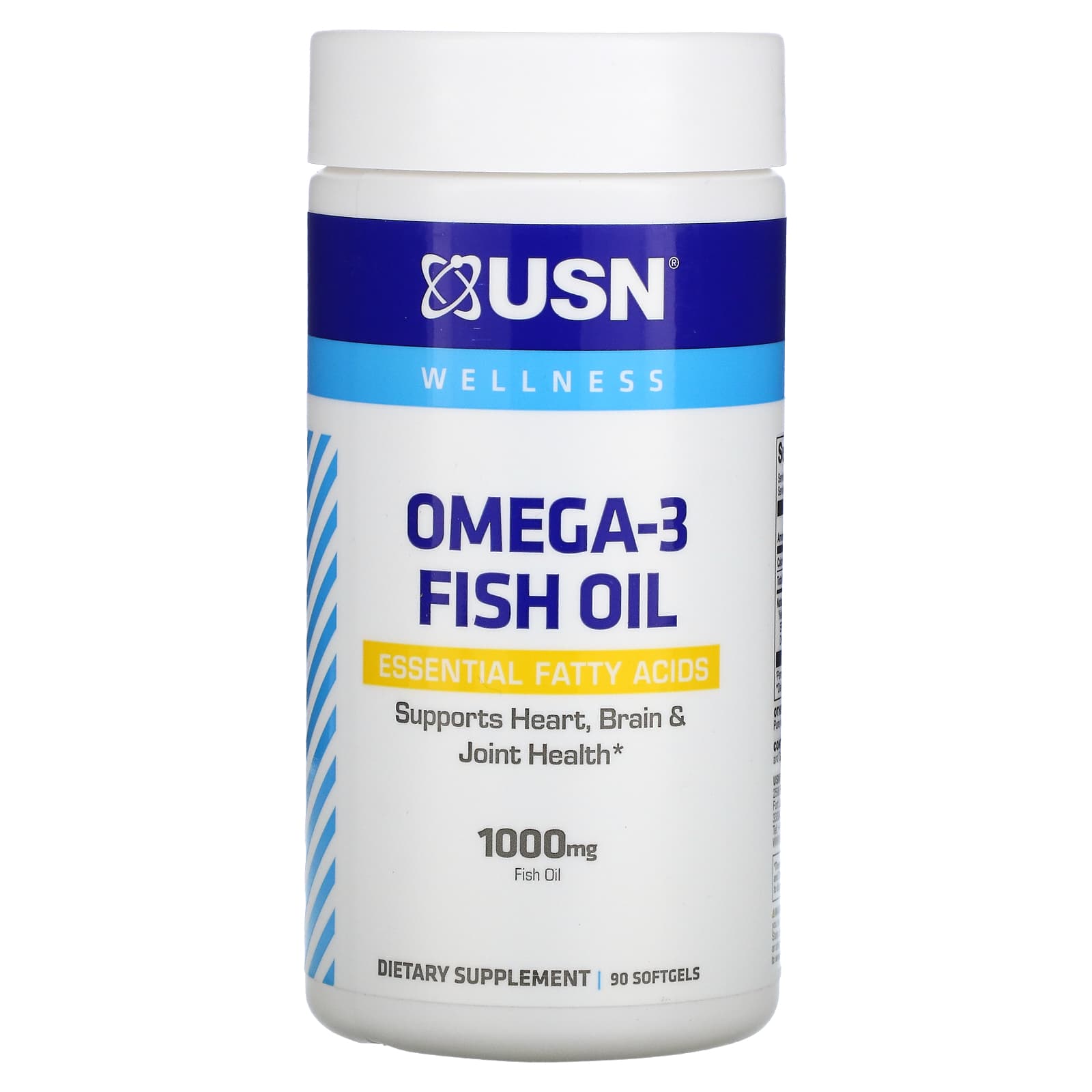 USN, Omega3 Fish Oil, 1,000 mg, 90 Softgels