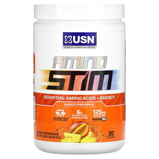 USN, Amino Stim, Essential Amino Acids + Energy,  Mango Pineapple, 10.05 oz (285 g)