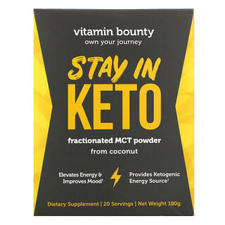 Vitamin Bounty, Stay In Keto, TCM em Pó Fracionado de Coco, 180 g