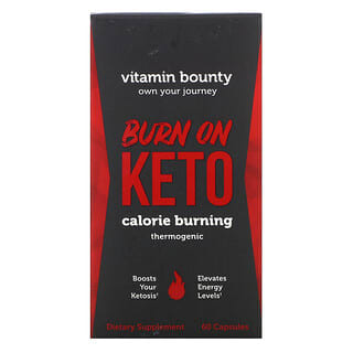 Vitamin Bounty, Burn On Keto, Brûleur de calories thermogénique, 60 capsules