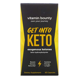 Vitamin Bounty, Get Into Keto, Cétones exogènes, 60 capsules